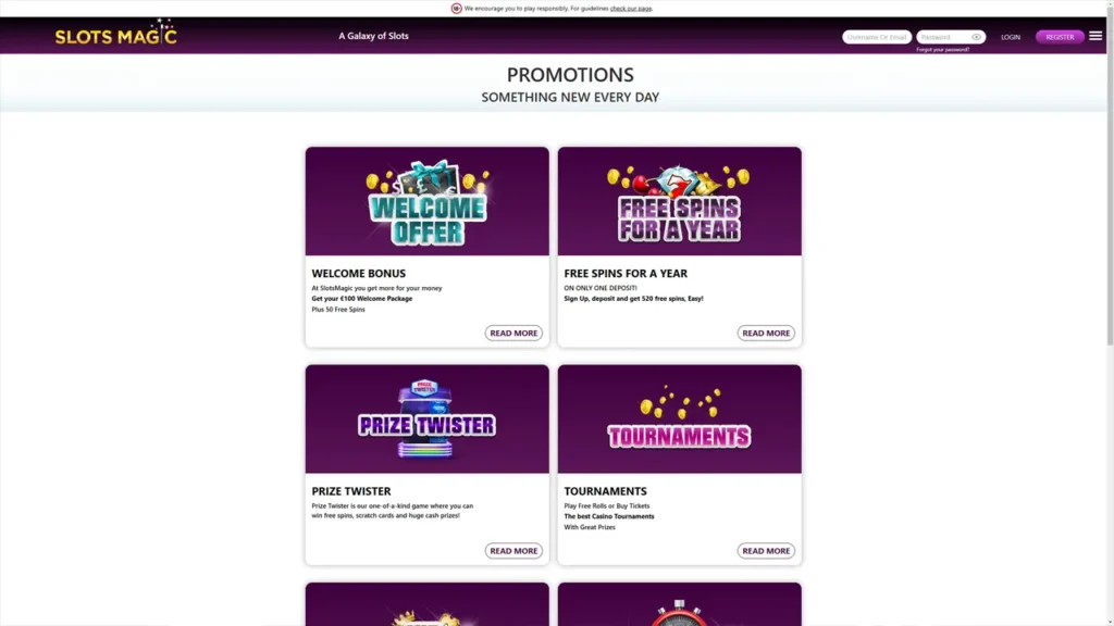 SlotsMagic бонусні пропозиції
